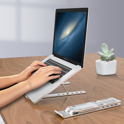 6 Angles Adjustable Aluminum Ergonomic Foldable Portable Desktop Holder Compatible with MacBook,iPad 10-15.6”